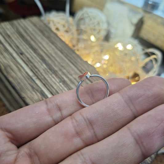 Anillo corazón esmaltado