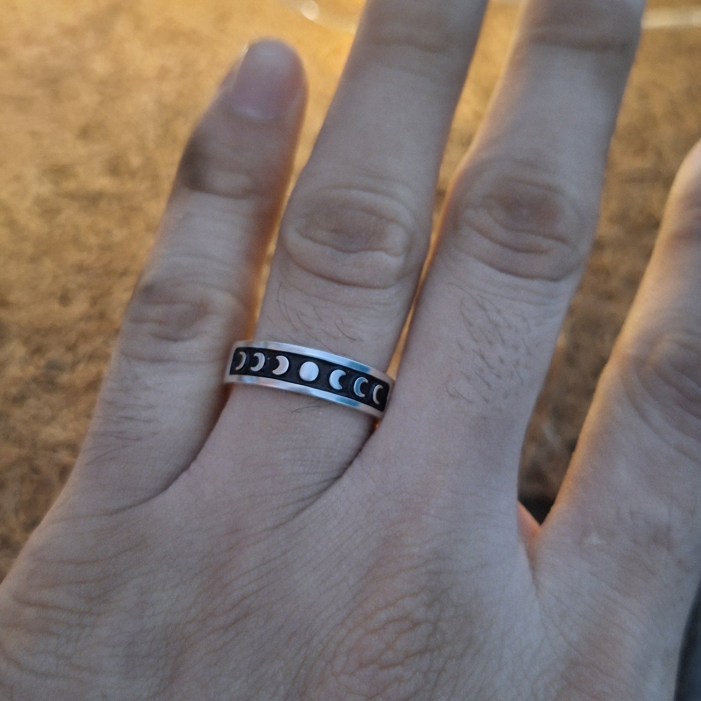 Anillo cinta fases lunares