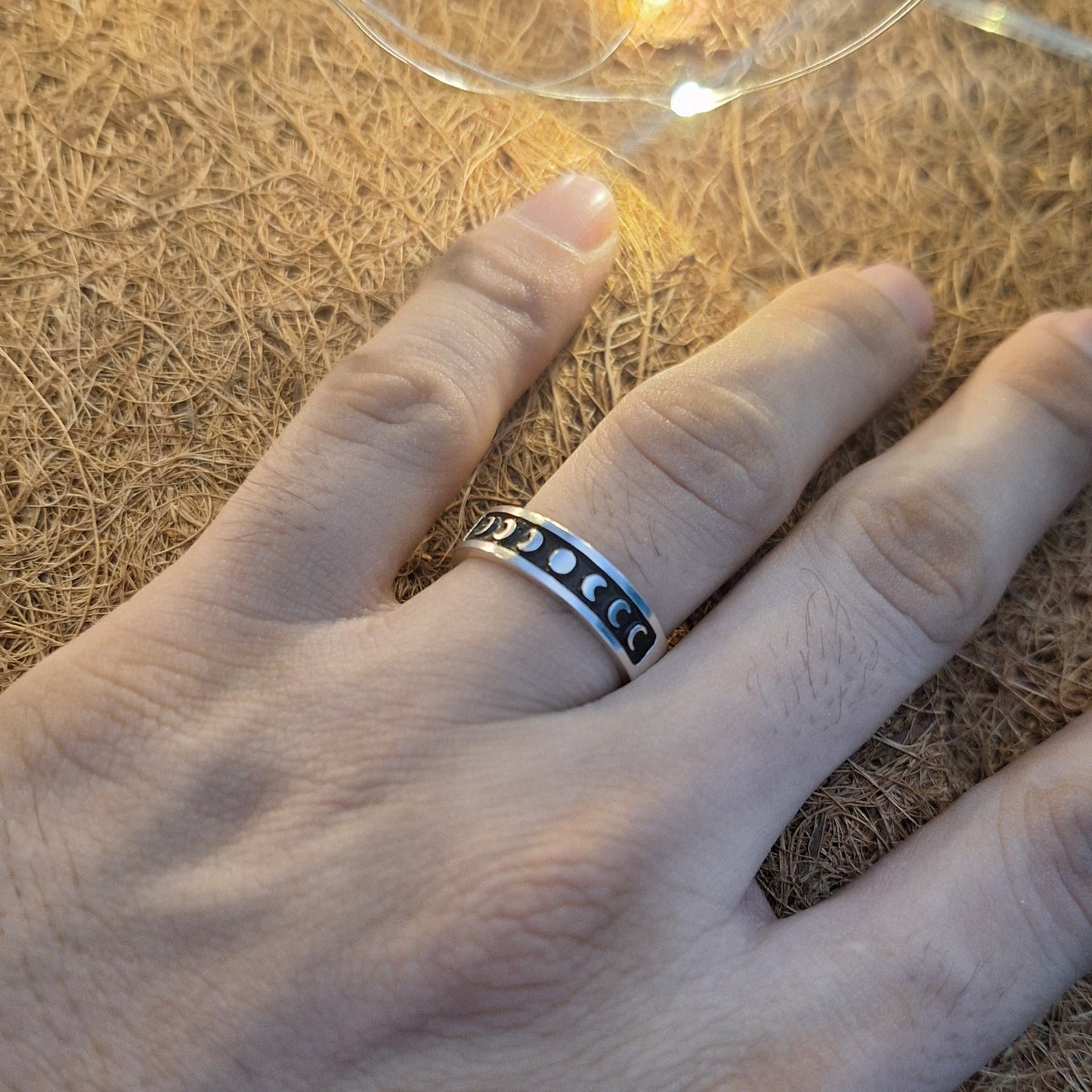 Anillo cinta fases lunares