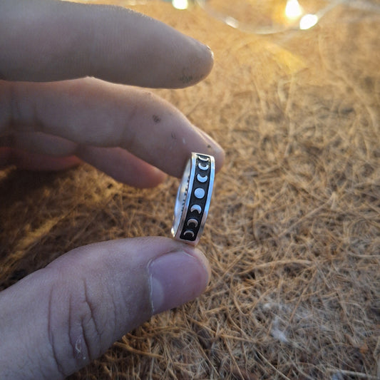 Anillo cinta fases lunares