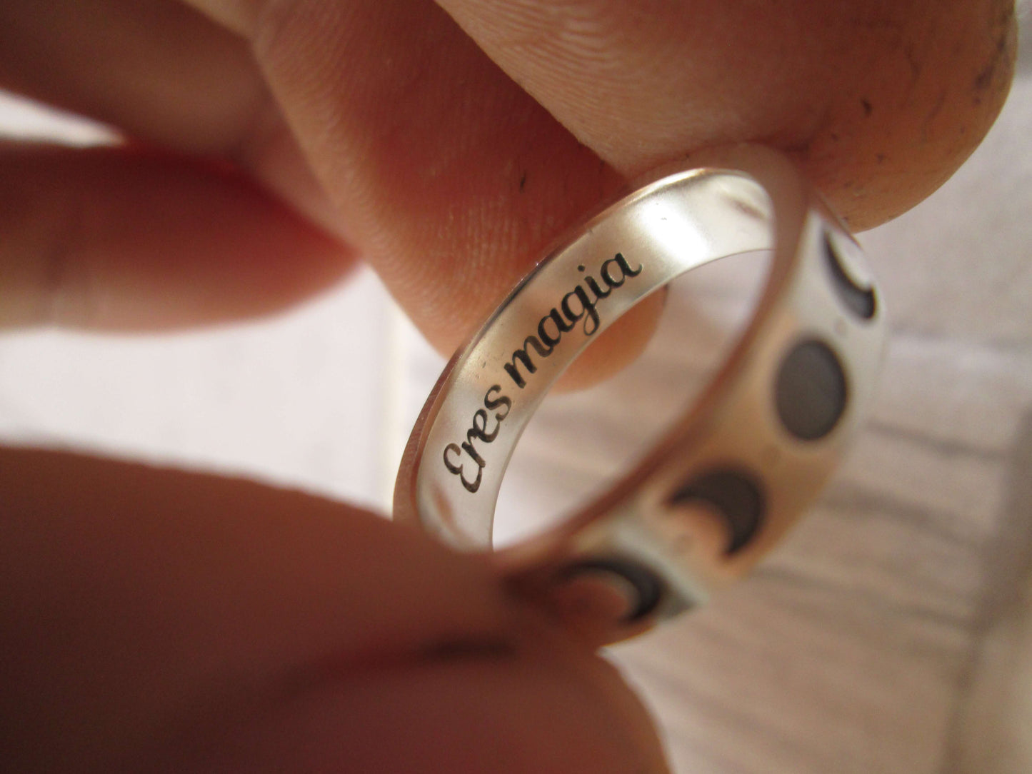 Anillo fases lunares Grabado.