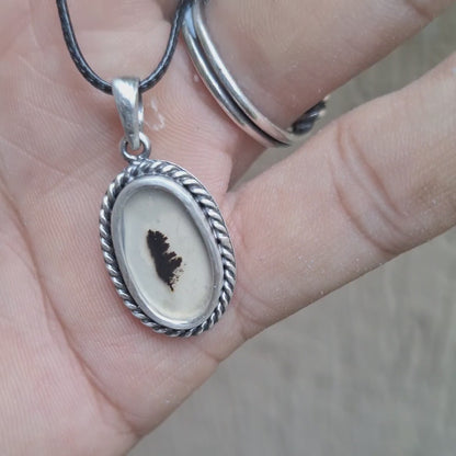 Dije calcedonia dendrítica (pieza unica )