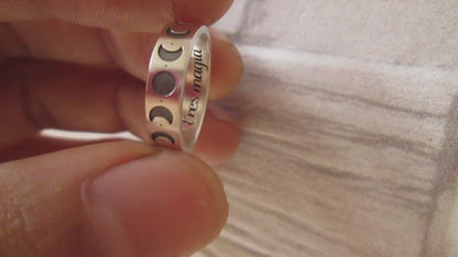 Anillo fases lunares Grabado.