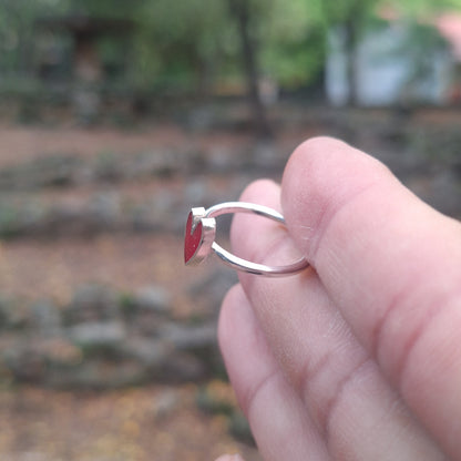 Anillo corazón esmaltado
