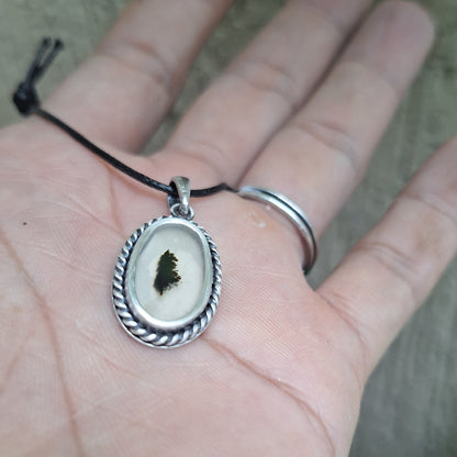 Dije calcedonia dendrítica (pieza unica )