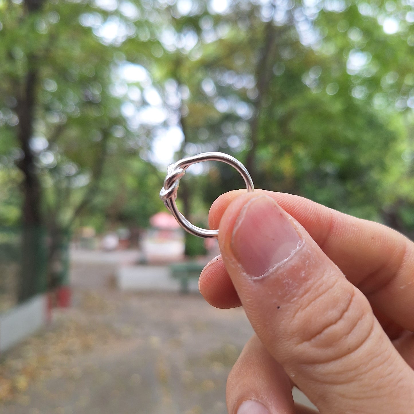 Anillo nudos enlazados.