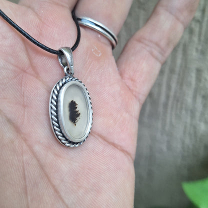 Dije calcedonia dendrítica (pieza unica )