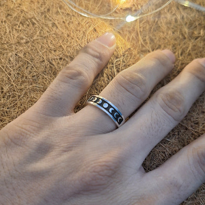 Anillo cinta fases lunares